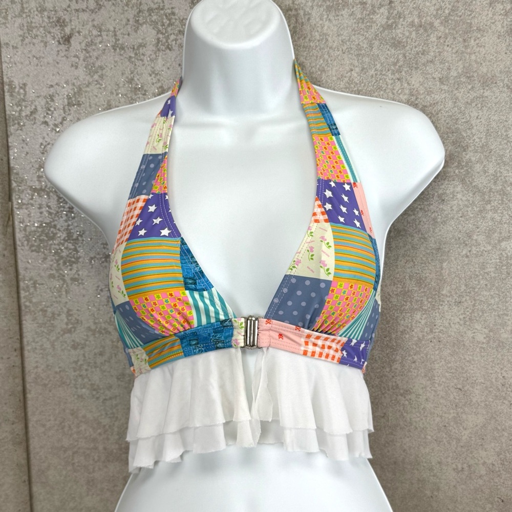 Tunnel Vision Patchwork Bikini Top